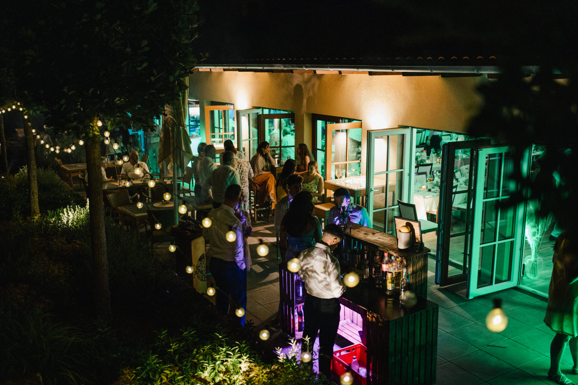 Abendliche Firmenfeier bei Green Events